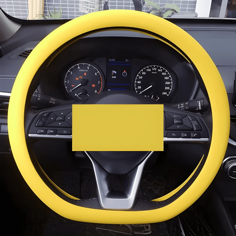 CUBRE VOLANTE FUNDA DE SILICONA PARA AUTOS UNIVERSAL DE MODA - 3