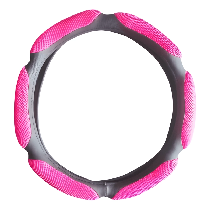 FUNDA CUBRE VOLANTE UNIVERSAL 3D ACOLCHADO ROSA - 2