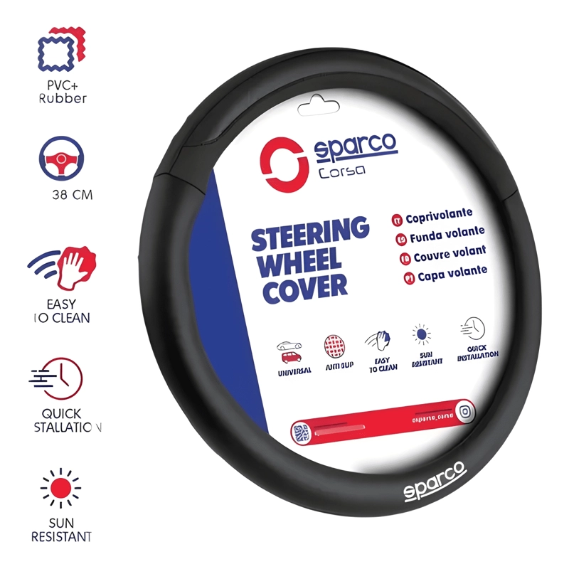 FUNDA CUBRE VOLANTE ECO CUERO SPARCO ORIGINAL AUTO SPS146 - 2
