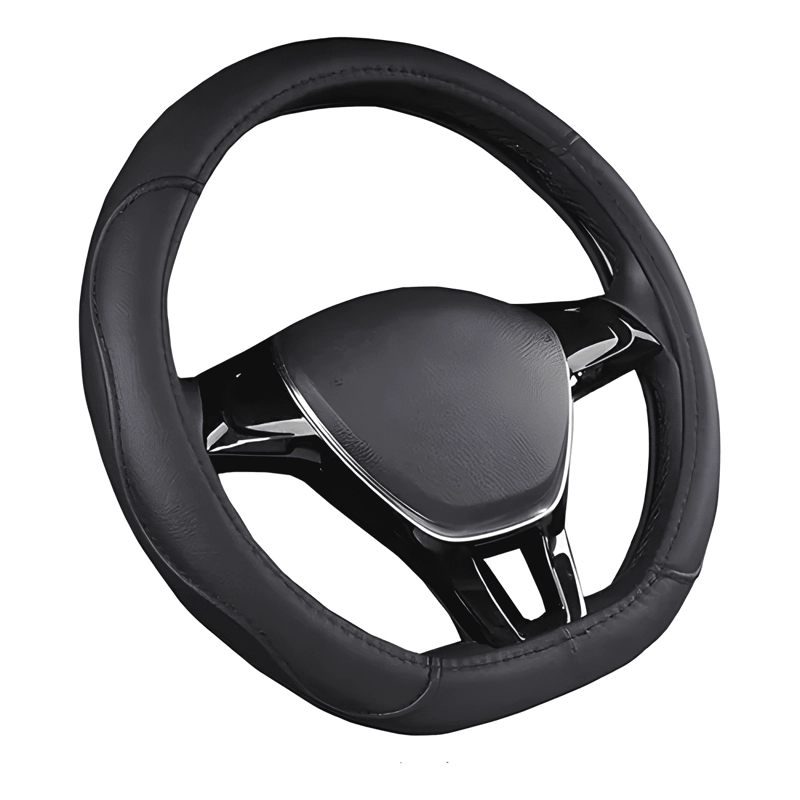 FUNDA CUBRE VOLANTE TIPO D ECO CUERO PARA VW 37-38CM NEGRO - 1