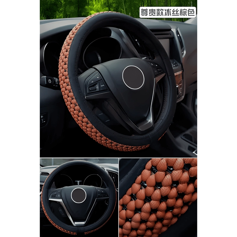 FUNDA VOLANTE 3D ANTIDESLIZANTE UNIVERSAL - COSIDO - PLUS - 1