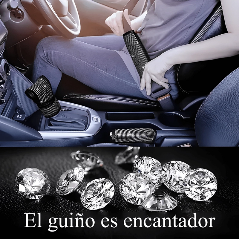 FUNDA DE VOLANTE CON ACCESORIOS DE MUJER PARA AUTO, 19 PZAS - 4