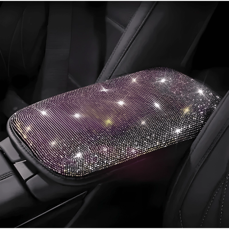 FUNDA CUBRE VOLANTE Y ACCESORIOS PARA AUTO DIAMANTE REDONDO - 4