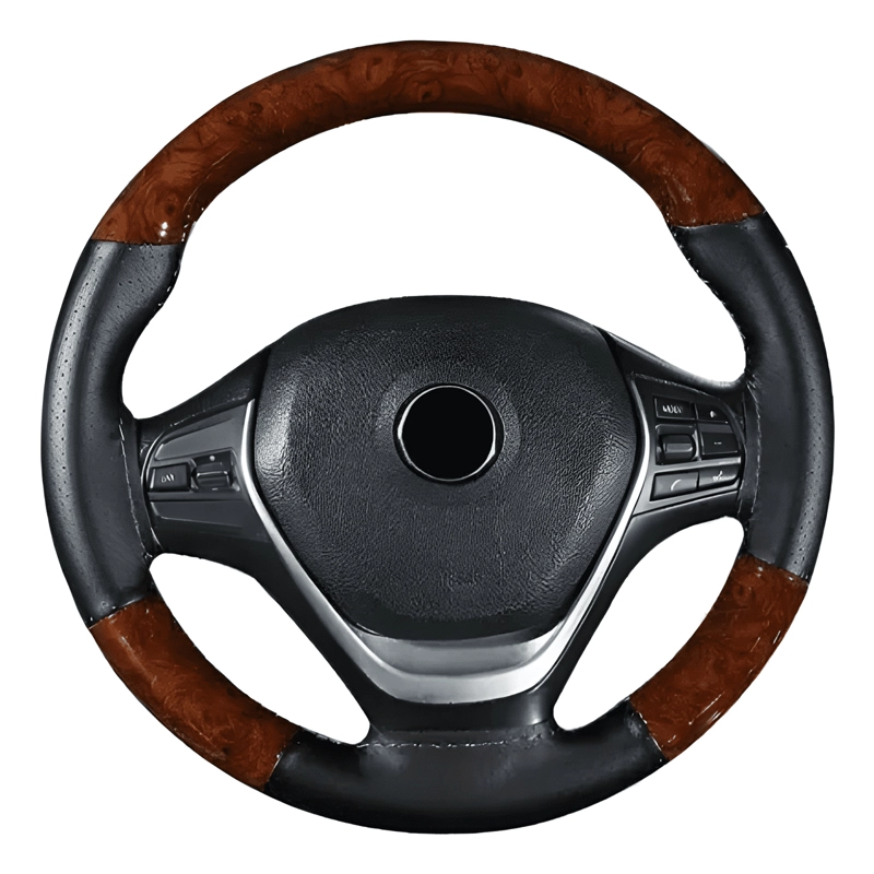 FUNDA CUBRE VOLANTE COSIDO ANTIRRESBALANTE PARA AUTO LUXURY - 4