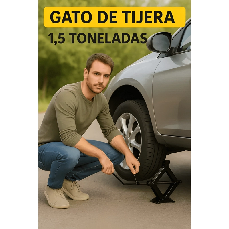 GATA TIJERA DE 1,5 TODELADAS PARA AUTO - 1