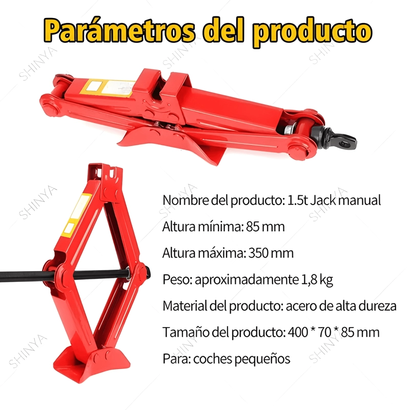 GATA TIJERA DE 1.5 TODELADAS PARA AUTOS PEQUEÑOS 85MM-350MM - 3