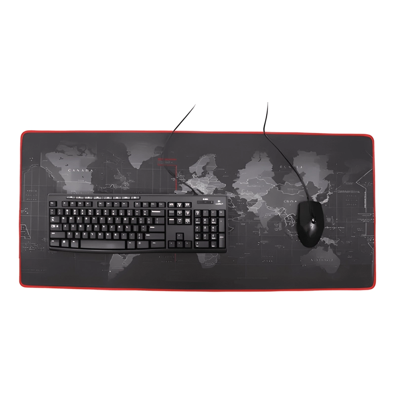 MOUSE PAD GAMER MAPA MUNDO 90X40 XL MOUSEPAD PG NEGRO - 4