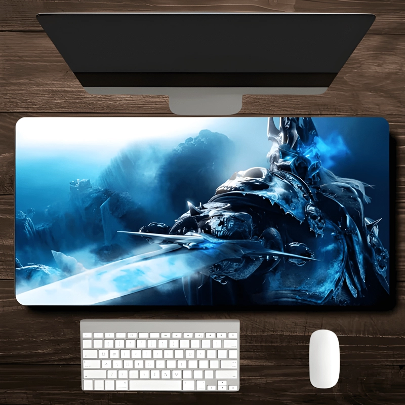 MOUSE PAD GAMER XXL WORLD OF WARCRAFT LICH KING 80X40 CM - 1