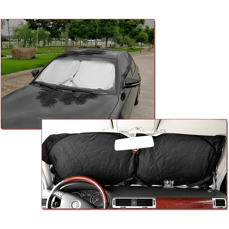 CUBRE PARABRISAS AUTO, PARASOL CON PROTECCION UV COMPACTABLE - 3