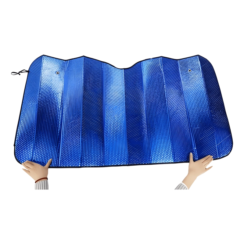 PROTECTOR SOLAR PARABRISA /TAPA SOL AUTO 60*130CM AZUL - 1