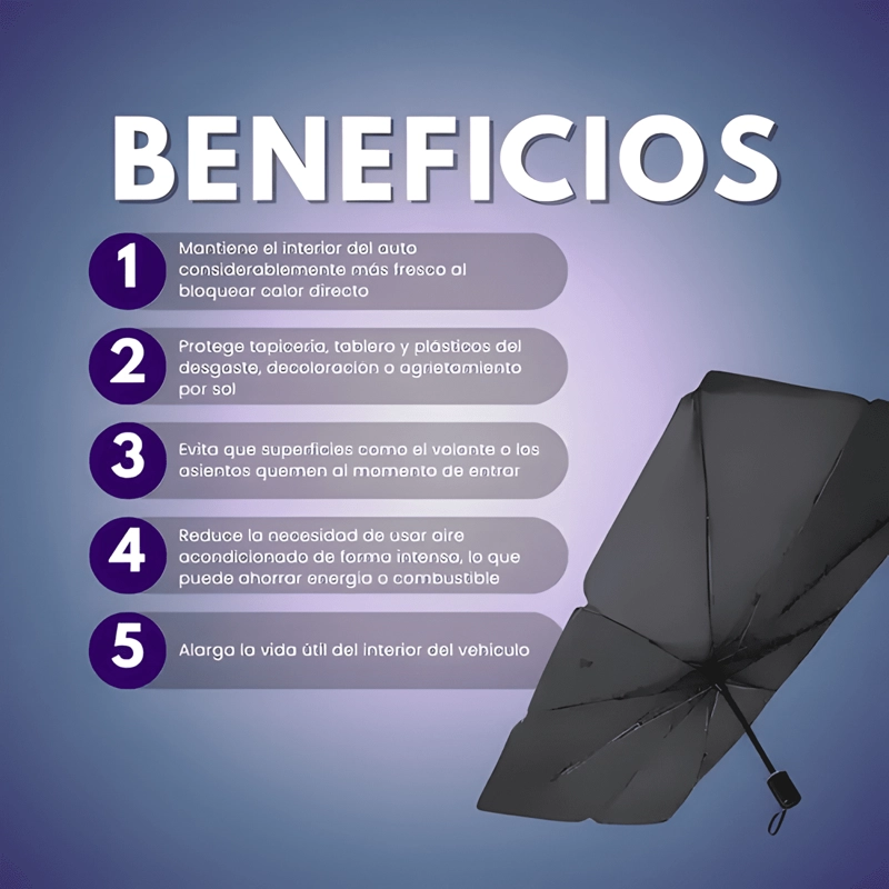 QUITASOL SOMBRILLA AUTO PARASOL PARABRISAS RETRACTIL - 3