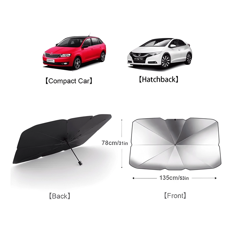 QUITASOL PARASOL PARABRISAS AUTO TIPO SOMBRILLA CUBRE SOL XL - 4