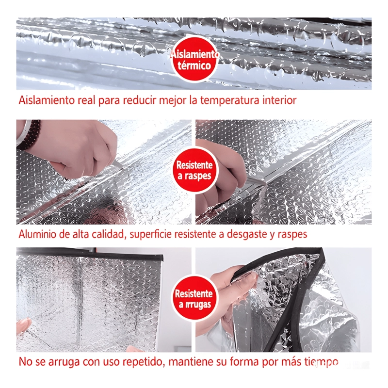 PROTECTOR SOLAR PARABRISA /TAPA SOL AUTO 60*130CM VERDE - 3
