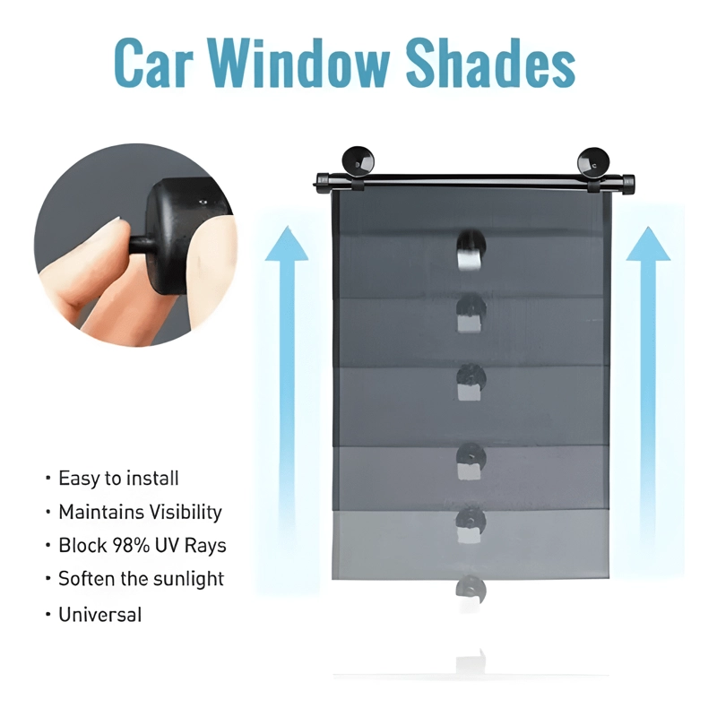 QUITASOL RETRACTIL PARASOL ENROLLABLE DE VENTANA PARA AUTO - 2