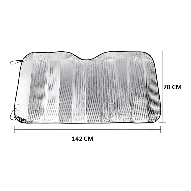 PROTECTOR SOLAR PARABRISA SOMBRILLA TAPA SOL AUTO 142X70 CM - 2
