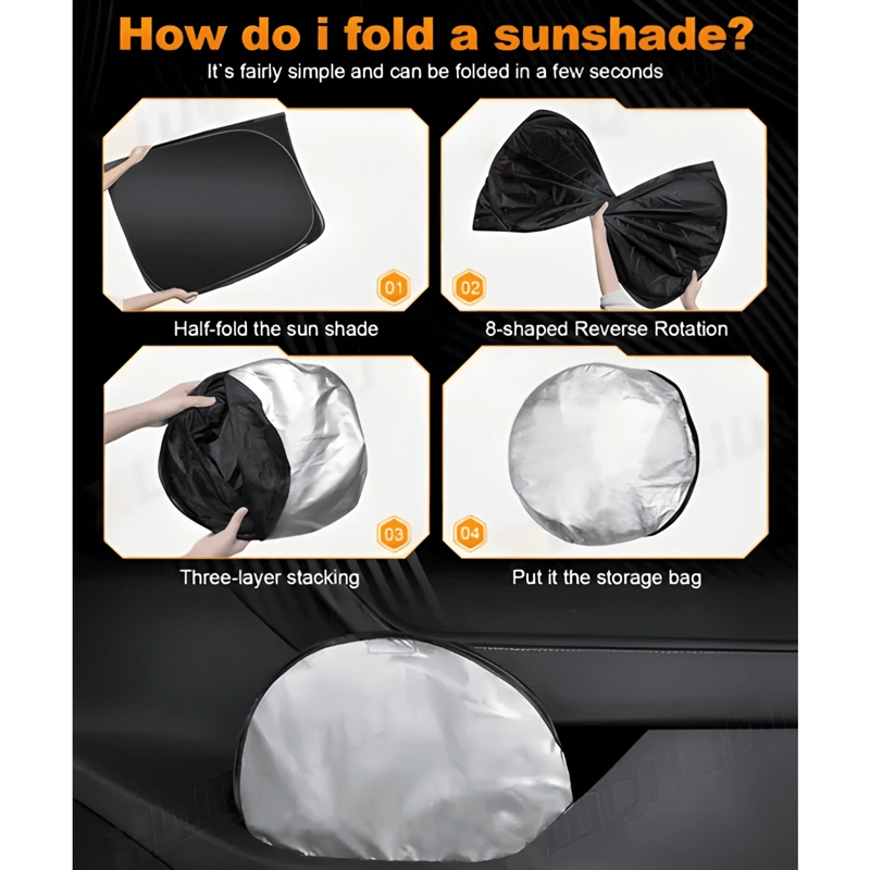 QUITASOL PARASOL PARABRISAS AUTO TIPO SOMBRILLA CUBRE LITE - 3
