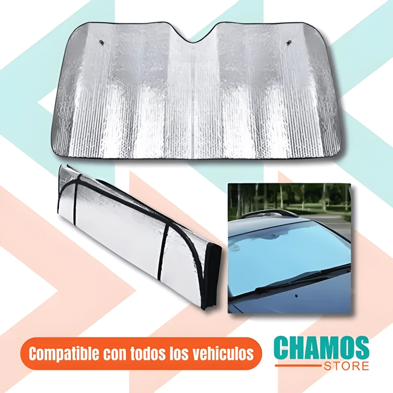 PROTECTOR SOLAR PARABRISA SOMBRILLA TAPA SOL AUTO 140X70 CM - 2