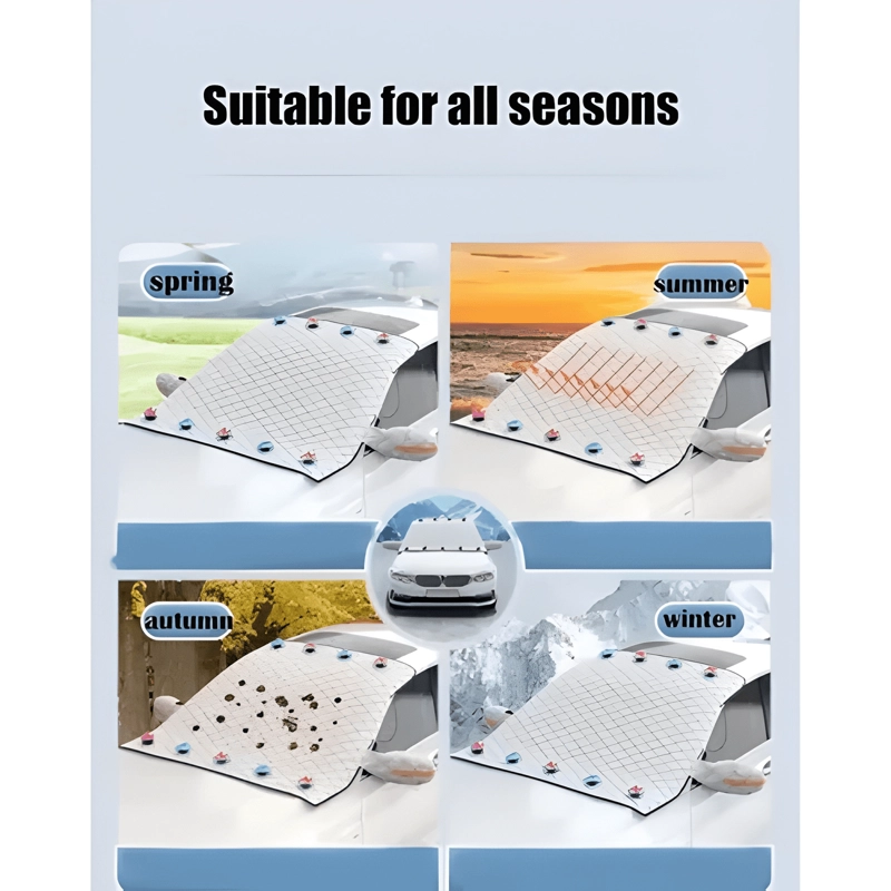 FUNDA PROTECTORA SOL Y NIEVE CUBREPARABRISAS PARA AUTOMOVIL - 3