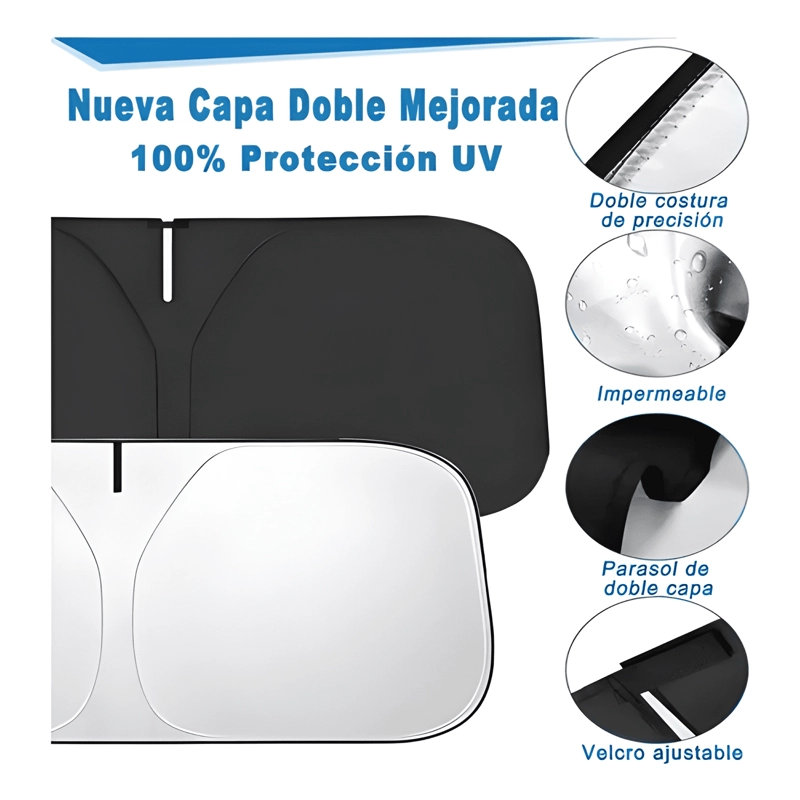 PARASOL PARA PARABRISAS PLEGABLE PREVENIR SOLAR COCHES SUV - 3