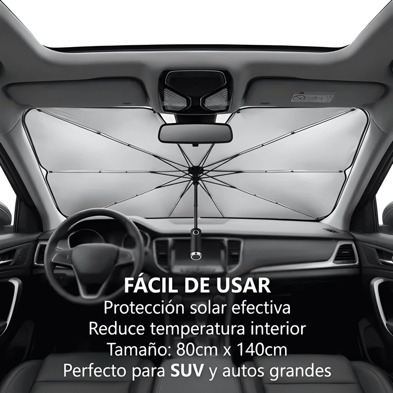 TAPA SOL AUTO TIPO SOMBRILLA CUBRE PARABRISA PLEGABLE L - 1