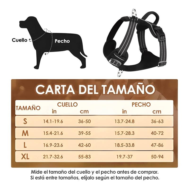 ARNE S ANTI TIRONES AJUSTABLE REFLECTANTE PARA PERRO S - XL - 1