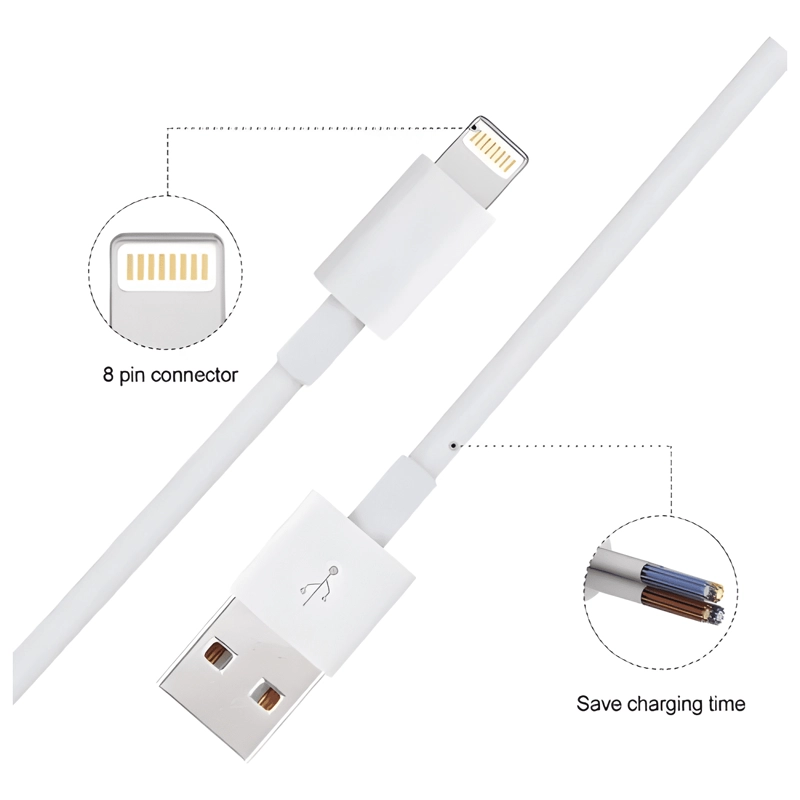 CABLE USB PARA IPHONE (TODOS LOS MODELOS) 1MT #2 - 1
