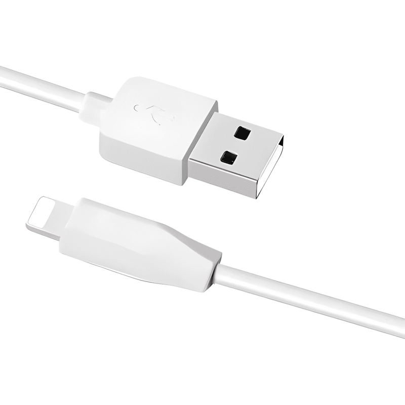 CABLE USB A IP HOCO X1 CARGA RAPIDA Y DURABILIDAD BLANCO - 2
