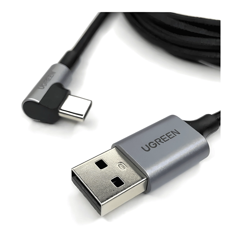 CABLE CARGADOR USB A A TIPO C 90° 2 METROS - 2