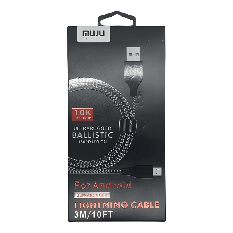 CABLE MICRO USB 3M USB A MACHO A MICRO-USB MACHO NEGRO - 3