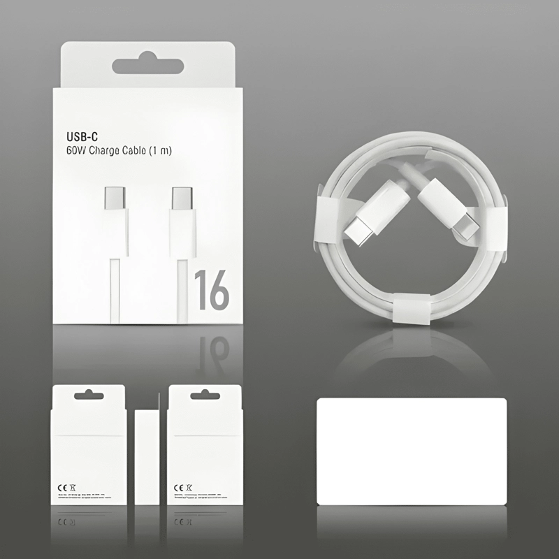 CABLE USB-C 60W 1M PARA IPHONE 15 16 17 TIPO-C CARGA RAPIDA - 1