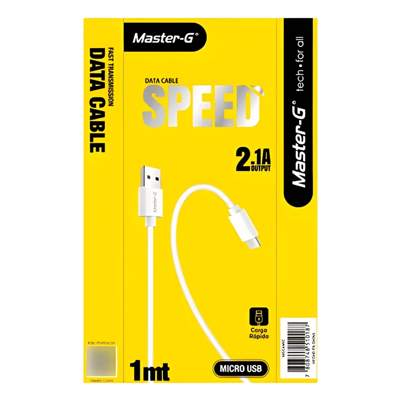 GENÉRICO CABLE DE CARGA RAPIDA USB A MICRO USB BLANCO