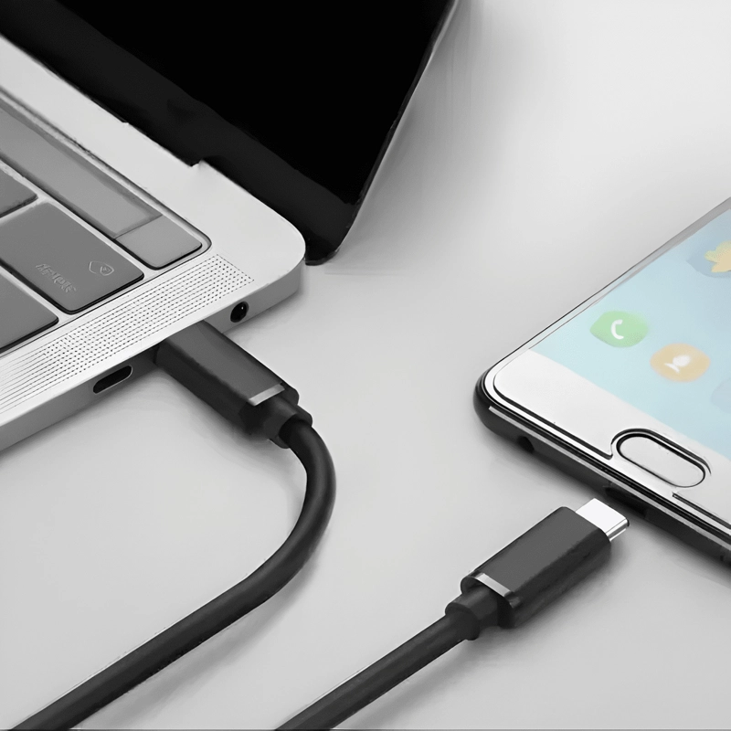CABLE TIPO C A TIPO C CARGA RAPIDA FAST CHARGE 2M BLANCO - 3