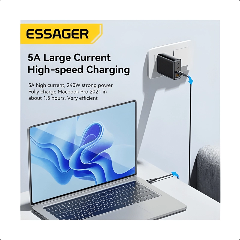 CABLE CARGA ULTRA RAPIDA USB TIPO C- C 240W 5A PD3.1 #18 - 3