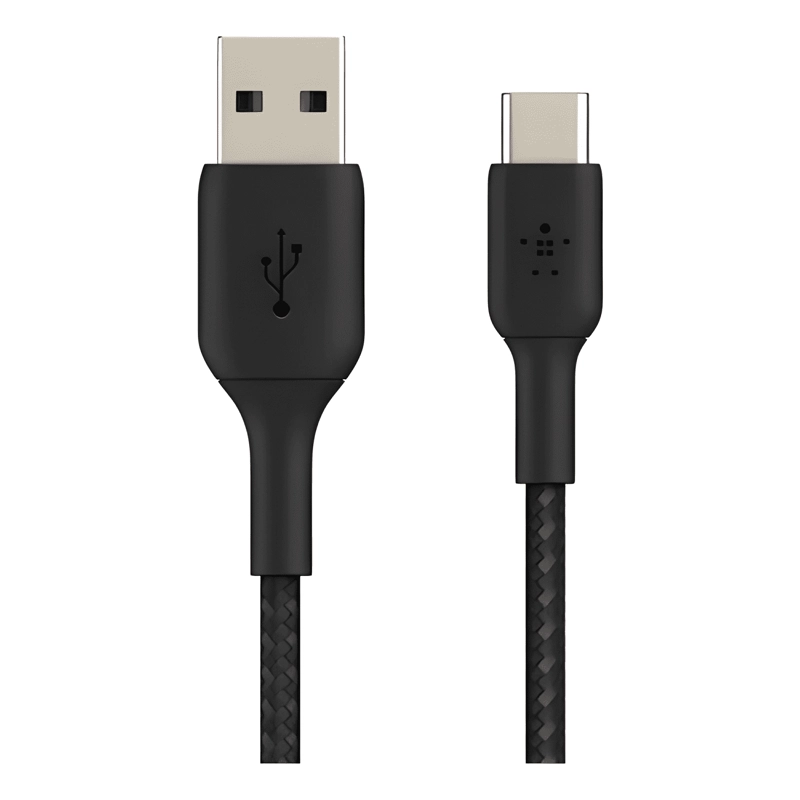 CABLE TRENZADO USB C A USB-A 1M NEGRO - 1