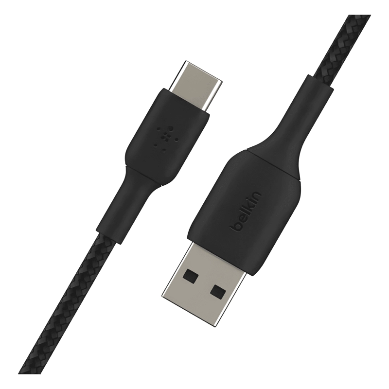 CABLE TRENZADO USB C A USB-A 1M NEGRO - 3