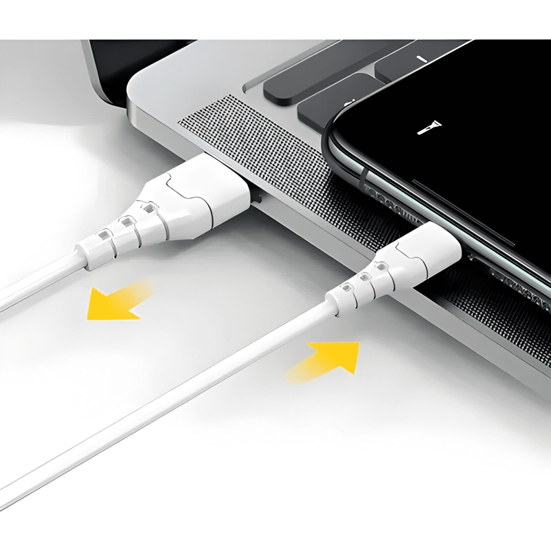 GENÉRICO CABLE LIGHTNING ASPOR A101 1M CARGA RAPIDA IPHONE USB BLANCO