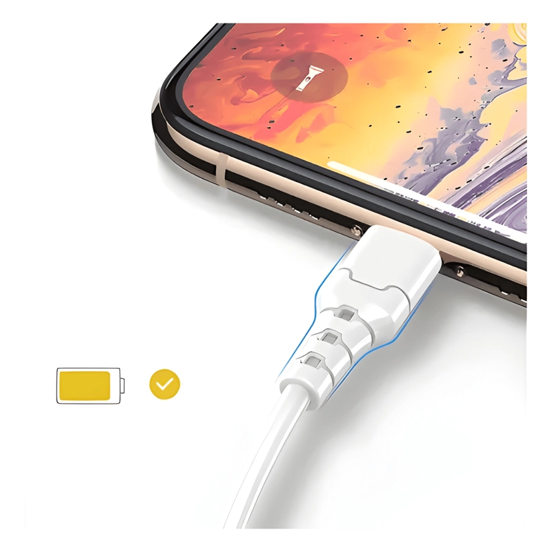 CABLE LIGHTNING ASPOR A101 1M CARGA RAPIDA IPHONE USB BLANCO - 3