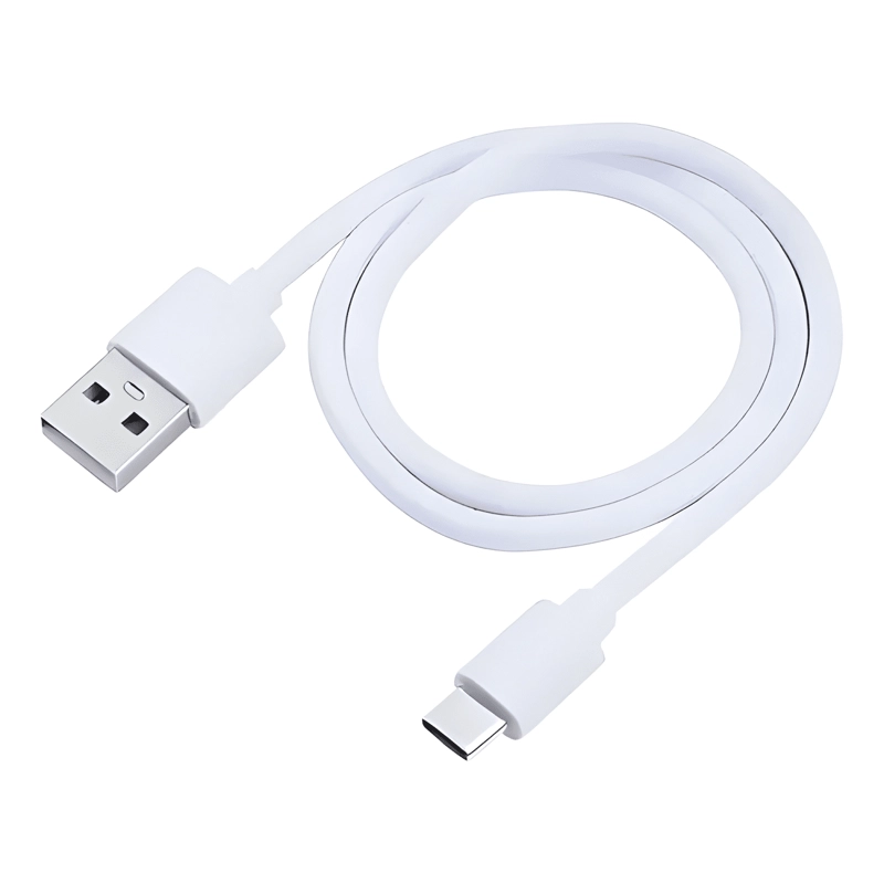GENÉRICO CABLE CARGA RAPIDA USB TIPO C 1M CONECTOR REFORZADO BLANCO