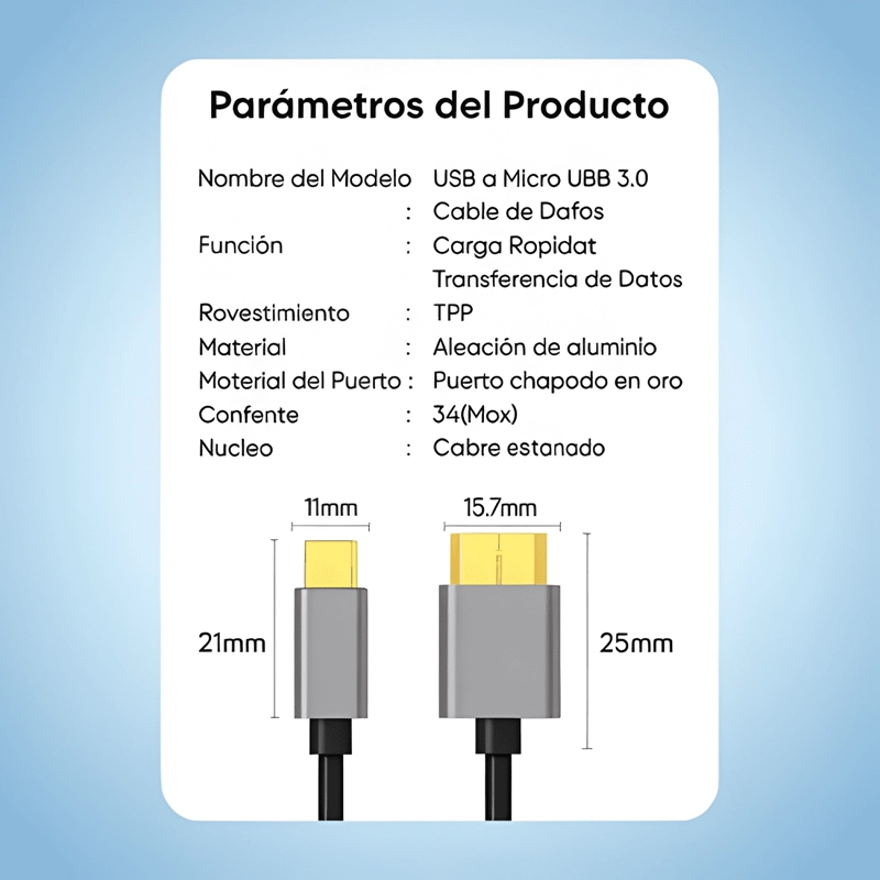 CABLE ROBOTSKY USB TIPO C A MICRO B 1M ALTA VELOCIDAD - 2