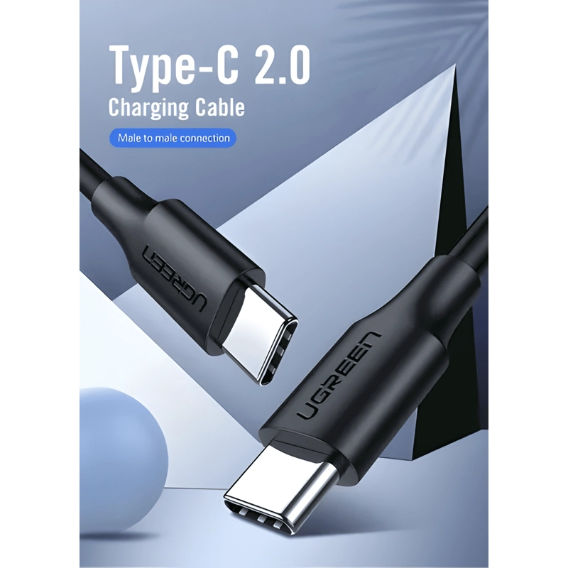 CABLE DE DATOS USB-C 2.0 A USB-C 2.0 3A 3M NEGRO - 2