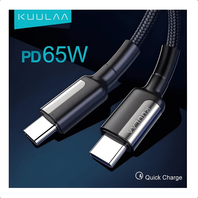 GENÉRICO CABLE USB TIPO C - C CARGA RAPIDA 65W LARGO 1 METRO