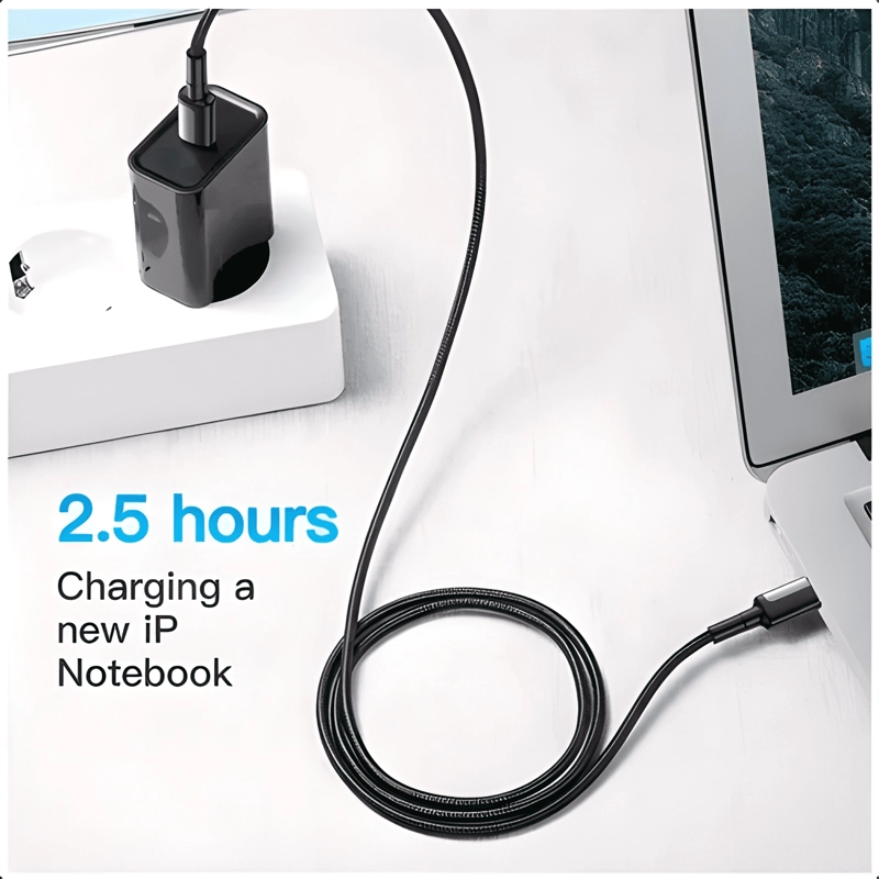 CABLE USB TIPO C - C CARGA RAPIDA 65W LARGO 1 METRO - 2