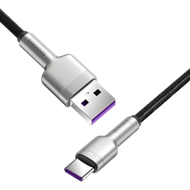GENÉRICO CABLE USB P/TIPO-C TURBO METAL DE 66 W Y 6 NEGRO