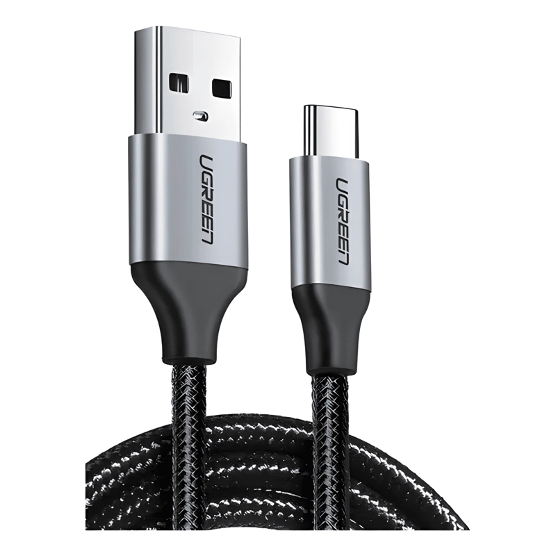 GENÉRICO CABLE USB-C A USB 2.0 A TRENZADO 2M NEGRO