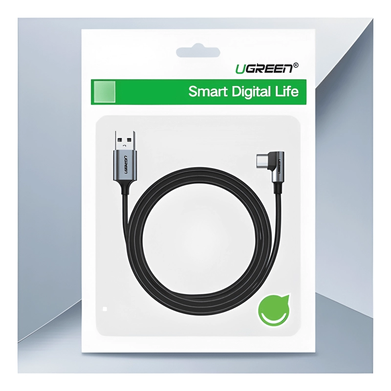 GENÉRICO CABLE CARGA RAPIDA 60W USB A - USB C 90° 1 METRO