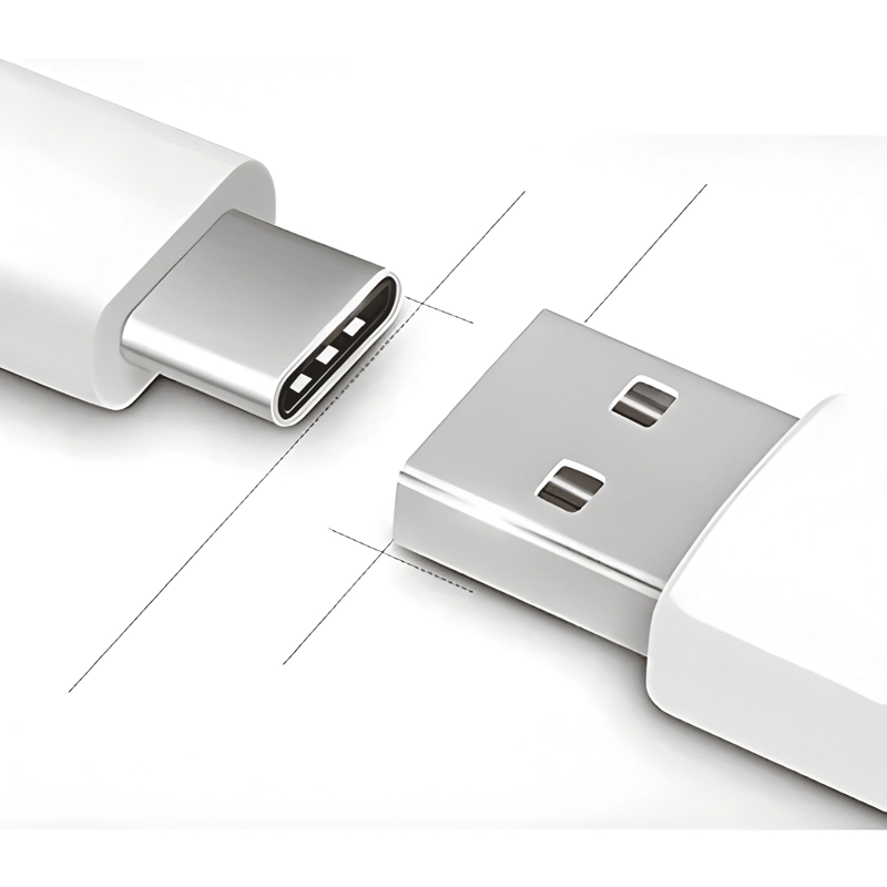 GENÉRICO CABLE TIPO USB A TIPO C PARA CARGA RAPIDA ANDROID BLANCO