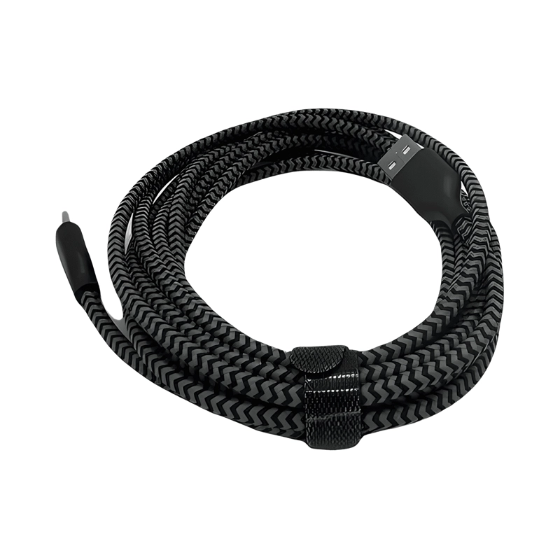 CABLE MICRO USB 3 CARGA RAPIDA METROS REFORZADO /PLOMO NEGRO - 2
