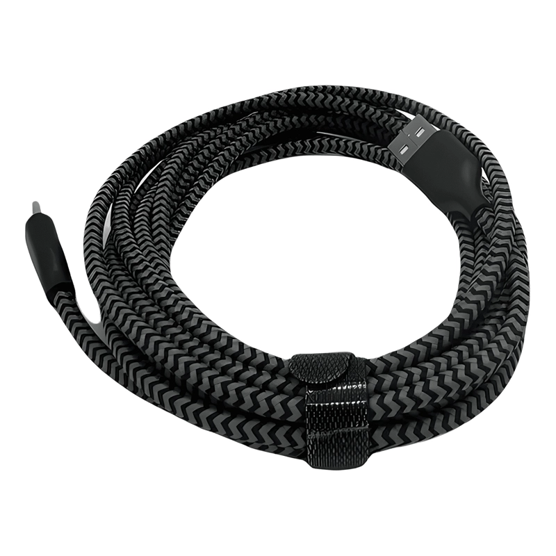 CABLE MICRO USB 3 CARGA RAPIDA METROS REFORZADO /PLOMO NEGRO - 3