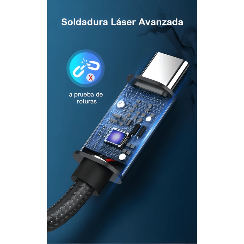 CABLE USB TIPO C A TIPO C 2M CARGA RAPIDA 60W DATOS NEGRO - 3