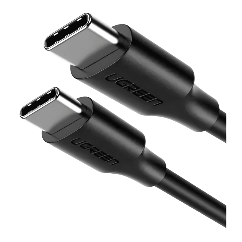 CABLE TIPO C 2.0 A USB-C 2.0 MACHO 3A 60W 1MT 50997 NEGRO - 1